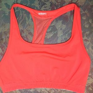Red Adidas sports bra